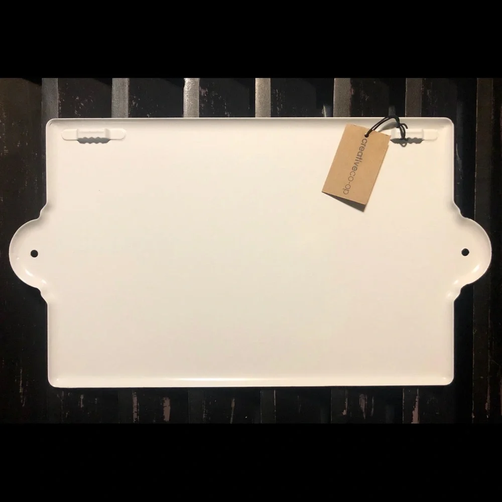 CREATIVE CO-OP Enameled Wall Plaque Sign